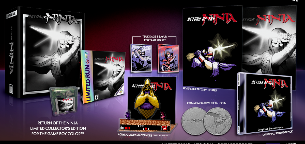 Return of the Ninja Game Boy Color GBC Collector's Edition LRG
