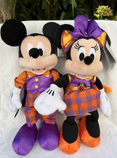 Disney 2021 Mickey Minnie Halloween Costume Orange Purple Plaid 15" H NWT