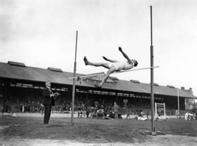 Contender high jump England & France International Sports Stamford - 1922 Photo