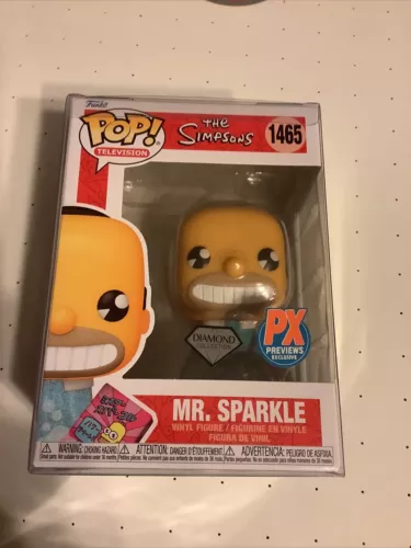 Funko Pop Simpsons Mr. Sparkle Figure Protector PX Exclusive Homer Case Fresh