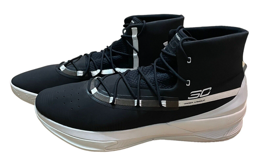 Under Armour Curry 3 Zero II Sneakers Sample Black White 3020613-001 Size 19.5 - Picture 6 of 10