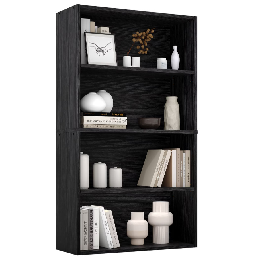 Tall Bookcase 4 Shelf Storage Organizer Adjustable Shelving Unit