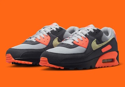 Nike Air Max 90 Light Smoke Grey Limelight Hyper Crimson DM0029