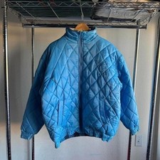 Vintage Y2K Blue 2000s Year Of The Dragon Reversible Blanket Lined Puffer Jacket