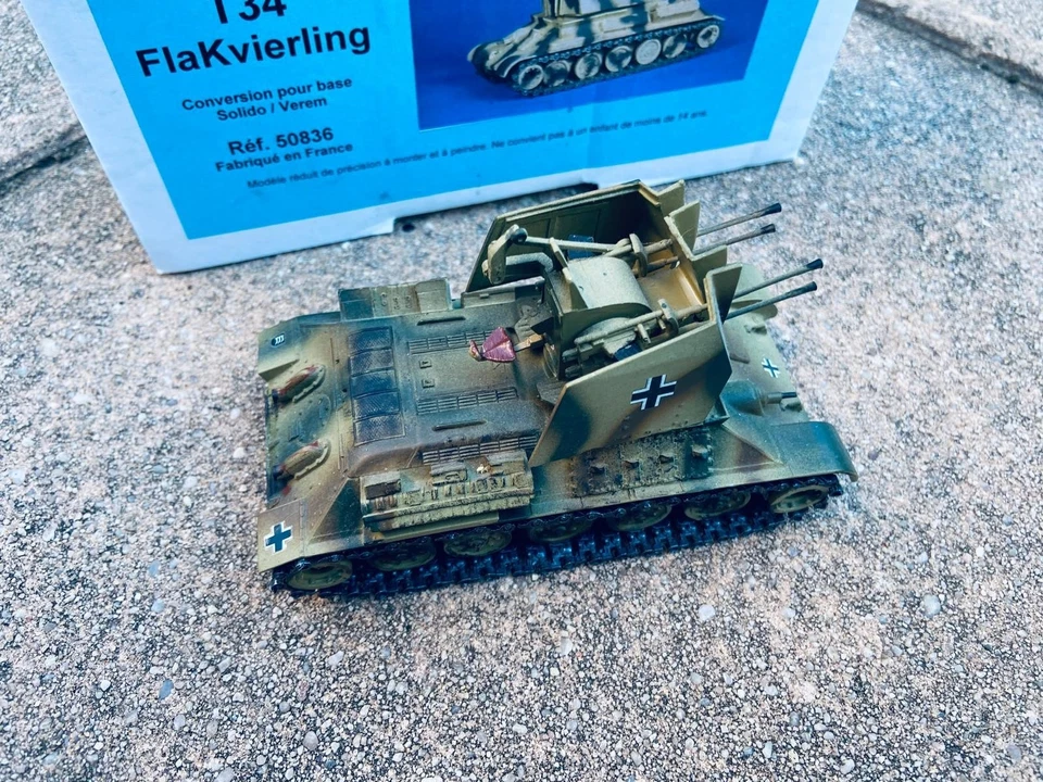 Char Russe T34/Flak Dca Capturé German Gaso line Modèle Rare - Photo 2/4