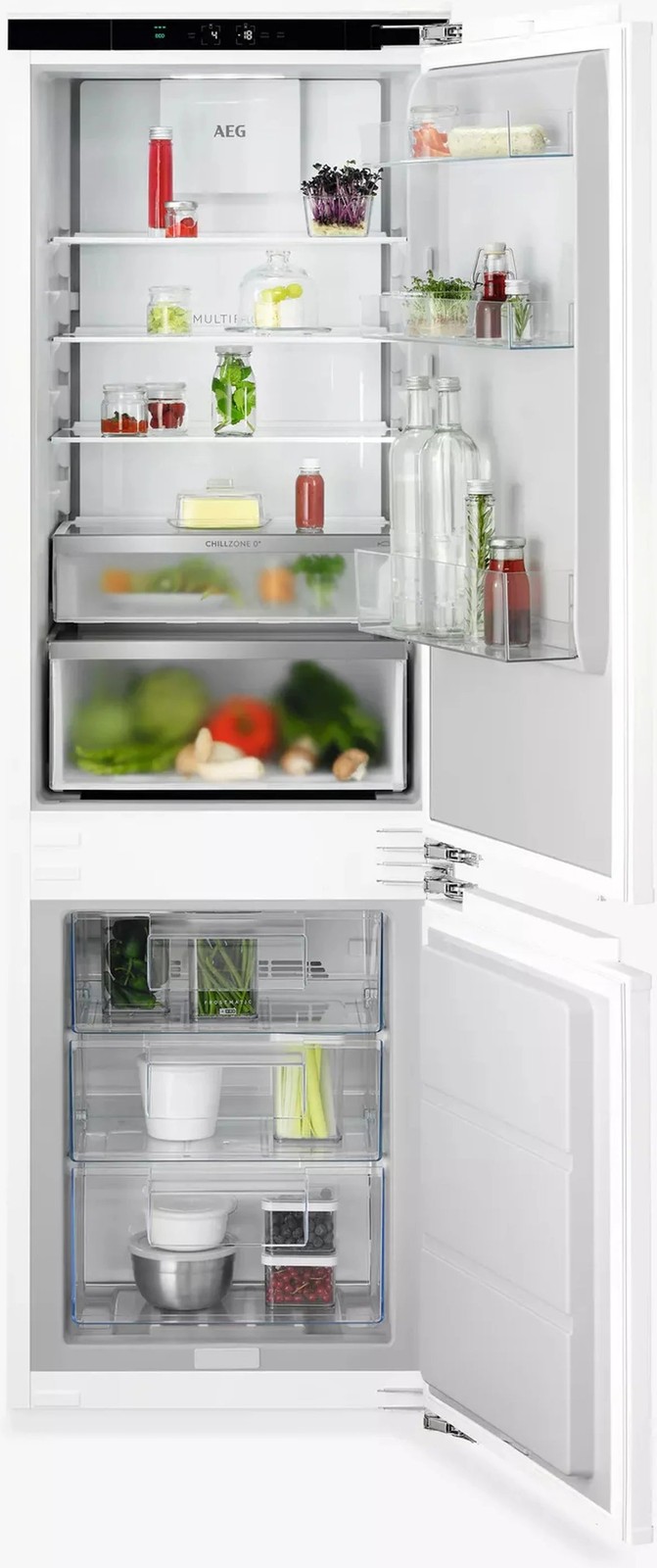 AEG OSC7C181DF Fridge Freezer Fully Integrated 70:30 Frost Free GRADE A