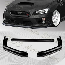 For 2015-2021 Subaru Wrx Sti Cs-style Painted Black Front Bumper Body Lip 3pcs