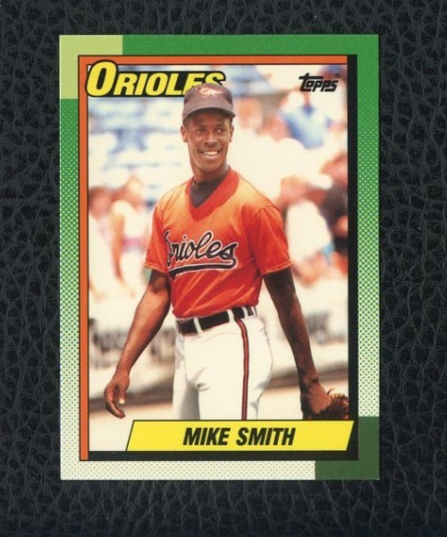 1990 TOPPS TIFFANY #249 MIKE SMITH ROOKIE RC BALTIMORE ORIOLES