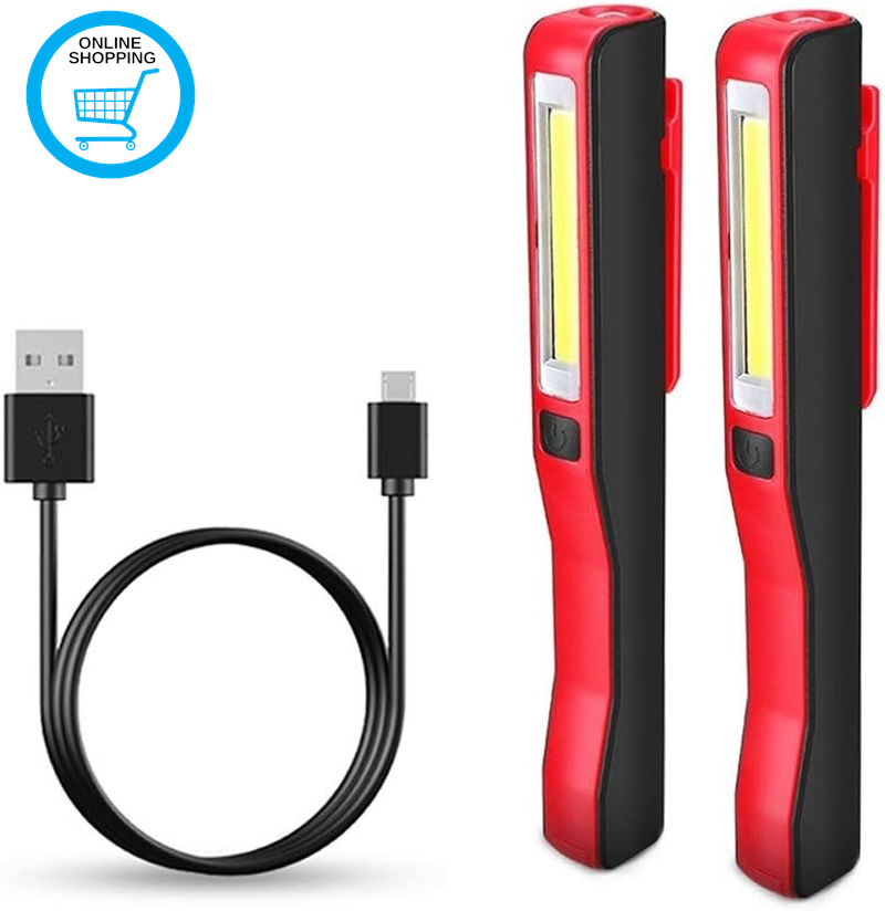 LED Inspection Lamp, Rechargeable Work Light, Portable Pocket Torch with Magneti