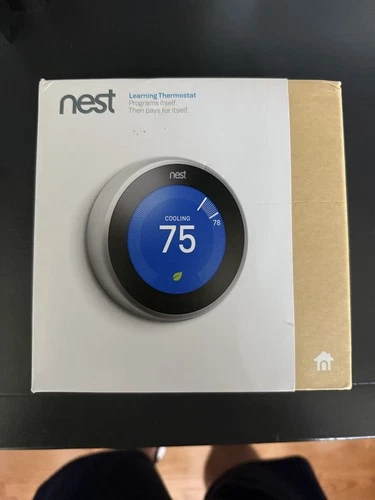 Google Nest 3rd Gen Learning Thermostat Stainless Steel w/ Original Packaging