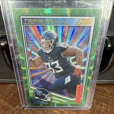 Panini 2025 Score T'Vondre Sweat #91 Green Parallel /415  Tennessee Titans NFL