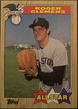 Topps 1987 - #614 Roger Clemens All-Star 1986 AL Leaders Boston Red Sox Baseball