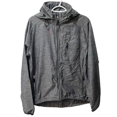 Nike Men's Lightweight Cotton Casual Full-Zip Jacket Blue-Gray Sz M