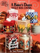 American Sch. Ndlwrk. 3139 BAKER'S DOZEN TISSUE Plastic Canvas Pattern Leaflet