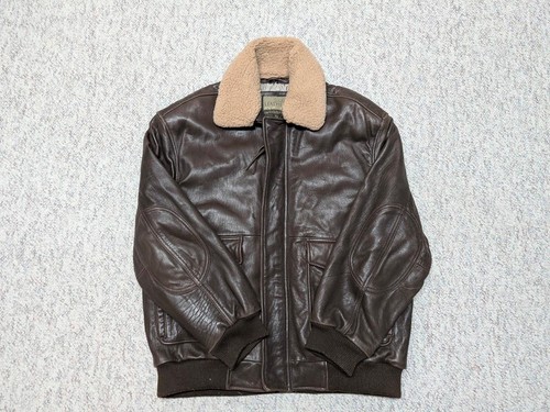 vintage CABELAS lambskin BOMBER leather jacket L brown FLYERS flight aviation - Picture 11 of 11