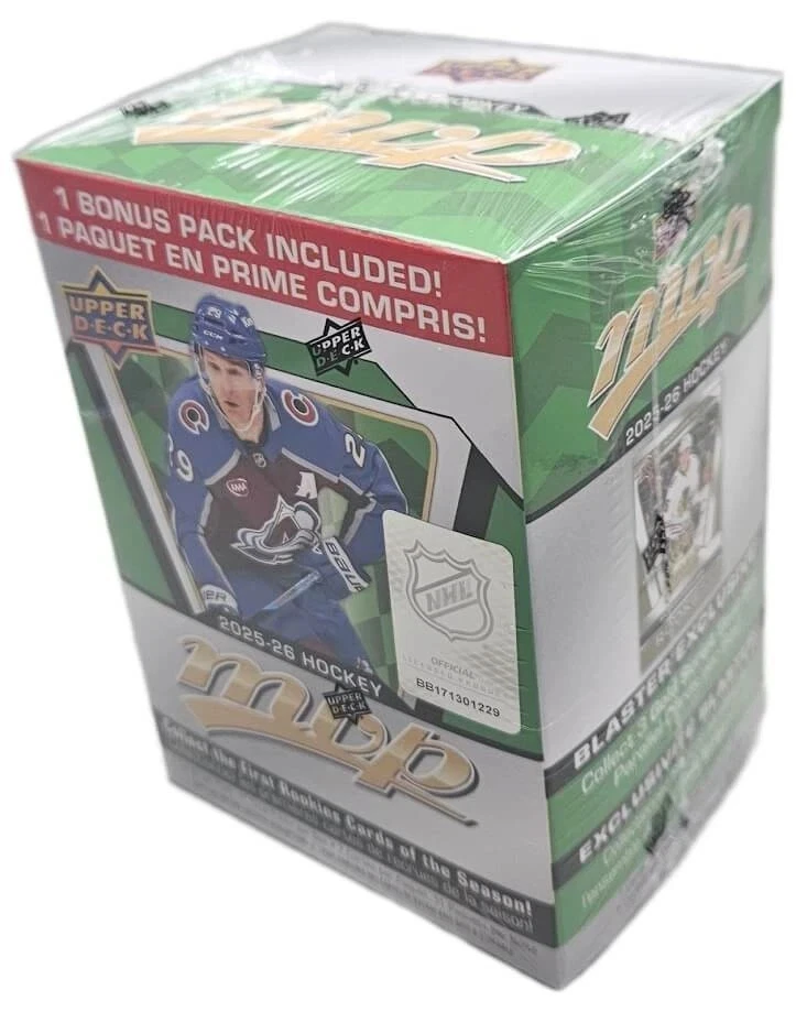 ✅ 2025-25 Cubierta Superior MVP Hockey Sellado de Fábrica Paquete de 11 Caja Blaster 77 Cartas ✅ Foto 3 de 3