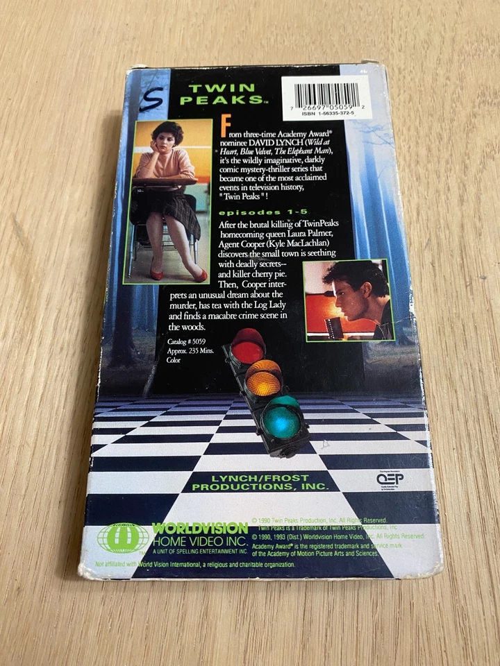 Twin Peaks VHS (Episodes 1-5) David Lynch World Vision 1993 Cult Mystery Drama - Image 3 of 4