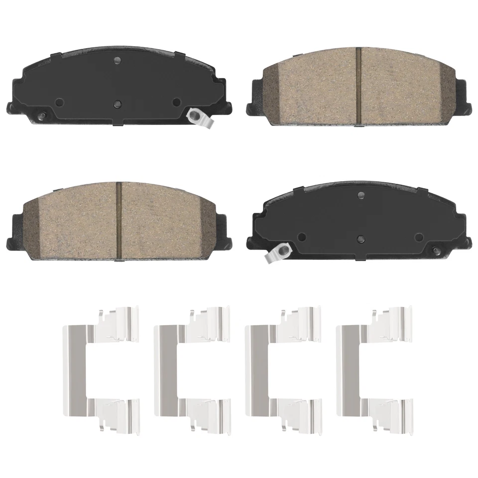 Front and Rear Ceramic Brake Pad W/Hardware Kit for 2008 2009 Pontiac G8 Base GT - Image 4 of 4