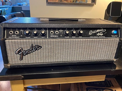 1966 Fender Bassman Black Panel Head AB165, Serviced, Transformer code ...