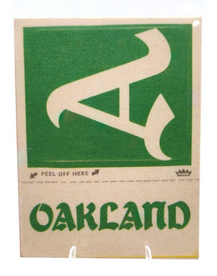 1968-72 Fleer Real Cloth Baseball Patch Oakland Athletics Logo A's B