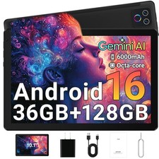 Tablet, Android 16 Tablet, 36GB RAM 128GB ROM 1TB TF, 10 Inch Tablet, 8 core,...