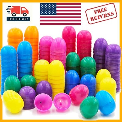 Bright Plastic Fillable Easter Eggs - 50 Assorted Eggs for Easter Celebrations!