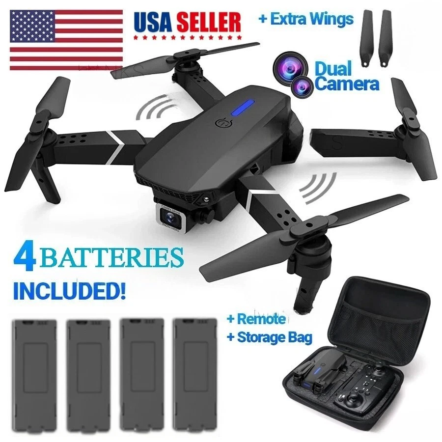 4K Dual Camera FPV Foldable Drone with 4 Batteries