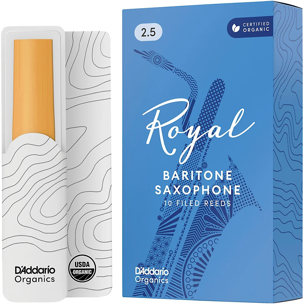 Rico Royal Baritone Saxophone Reeds, Box of 10 Strength 2.5