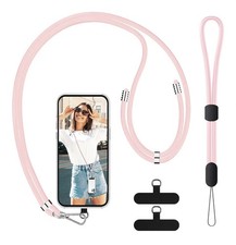 SS Adjustable Cord For Cell Phone. Cross Neck Strap And Wrist Strap For Phone