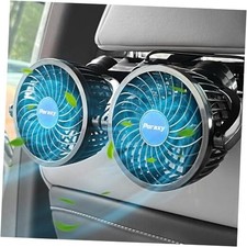 Car Fan, Dual Head Car Fans for Backseat for Kids, Headrest 360 Degree