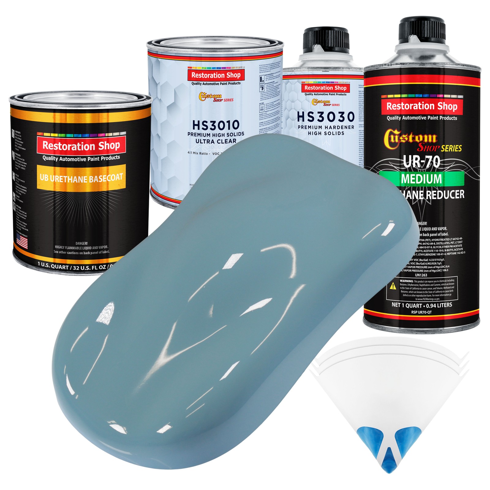 Glacier Blue Premium Urethane Basecoat Clearcoat Auto Paint Kit