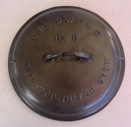 Griswald No 8 Tite Top Dutch Oven LID ONLY Damaged Handle