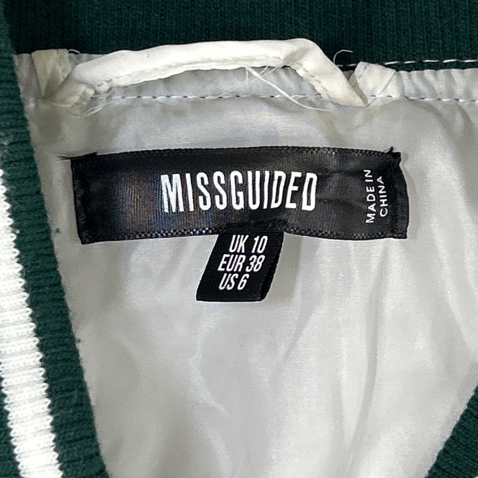 MISSGUIDED Bomber Varsity Jacket Embroidered Quil… - image 3