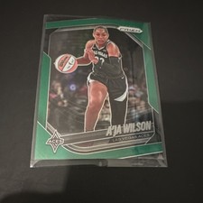 Panini 2025 Prizm WNBA Green Prizm A'ja Wilson #76 Las Vegas Aces