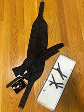 Robert Talbott Silk Black Formalwear Cummerbund + Genuine Pearl Set