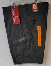 UNIONBAY Men's Cargo Shorts Flint Color Stretch 6 Pockets Cotton Spandex