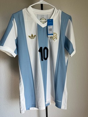 Lionel Messi Argentina 50th Anniversary Adidas Jersey Soccer Mens L New w  Tags