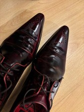 Jeffery West Lasered Gibson Polished Cherry size 9-gently pre-loved men's shoes