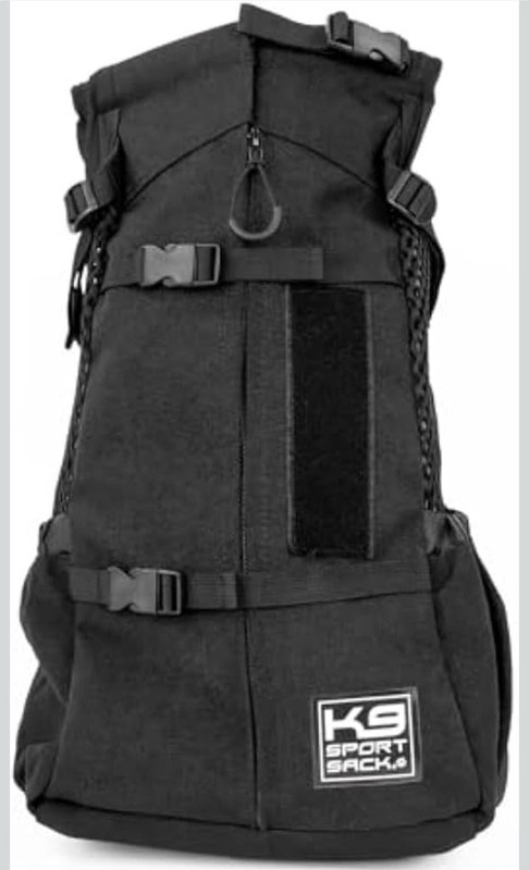 K9 Sport Sack Air 2 - Large, Jet Black - Ideal for Dogs with 20-22” Back Length