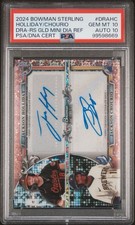 2024 BOWMAN STERLING HOLLIDAY/CHOURIO DRA-RS GLD MINI DIA REF PSA/DNA CERT # /15