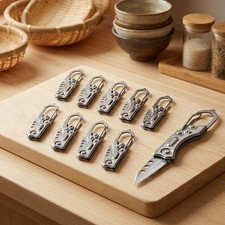 10PCS Stainless Steel Folding Knife Carving K...