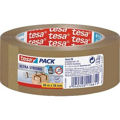 tesa 57175-00000-02 ULTRA STRONG Packing Tape Pack  Brown (L x L) 66m