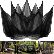 2PCS Mosquito Netting for Patio,10 x 16.5 Ft Garden Mesh Netting,Fly Black