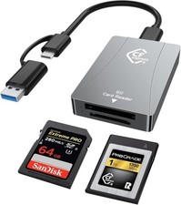 Image of CFexpress Type B Card Reader USB-C 10Gbps High Speed SD Adapter Pro Camera UK