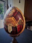Vintage Russian Wooden Hand Painted Egg Virgin & Child Jesus Signed — photo 7