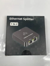 Ethernet Splitter 1 to 2 1000Mbps Gigabit Network Adapter Hub USB Powered – Open