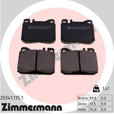 ZIMMERMANN Bremsbelagsatz Scheibenbremse 20341.175.1 für MERCEDES W126 R107 W123 ZIMMERMANN Bremsbelagsatz Scheibenbremse 20341.175.1 für MERCEDES W126 R107 W123