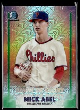 2021 Bowman Chrome Dawn of Glory Mojo Green Refractor Mick Abel 32/99