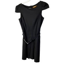 Alice & Olivia Employed Bateau Neckline Cap Sleeve Sheath Dress Size 4 EUC