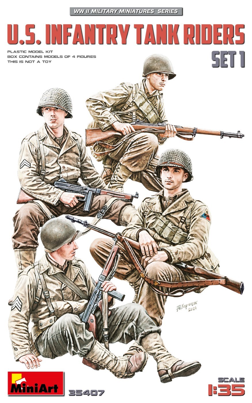 MIN35407 - Miniart 1:35 - US Infantry Tank Riders Set 1